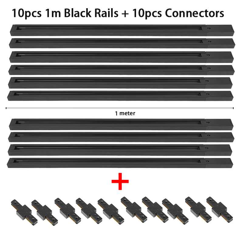 Outdoor Lighting Track - 1M Track Rail Kit Scheinwerfer 0,5M
