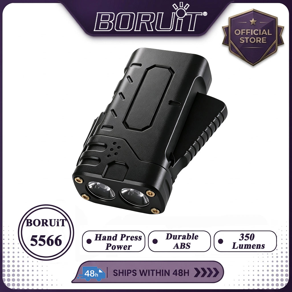 Outdoor Lighting Black - BORUIiT Handkurbel-EDC-LED-Taschenlampe, Typ-C wiederaufladbar, selbstbetriebene Taschenlampe,