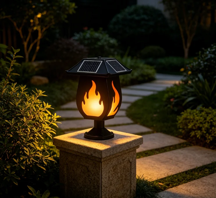 Solar-Säulenleuchten mit simul – Outdoor Lighting Waterproof Bewertung und Preis
