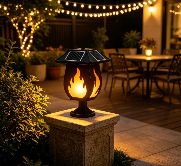 Solar-Säulenleuchten mit simul – Outdoor Lighting Waterproof Bewertung und Preis