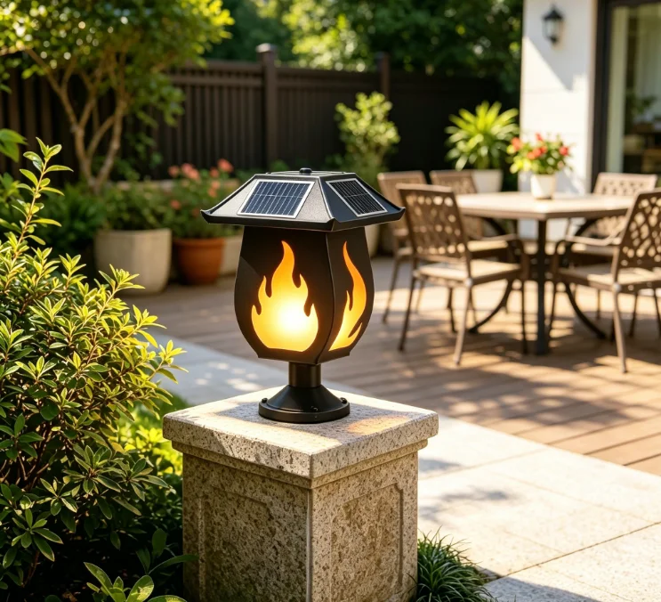 Solar-Säulenleuchten mit simul – Outdoor Lighting Waterproof Bewertung und Preis