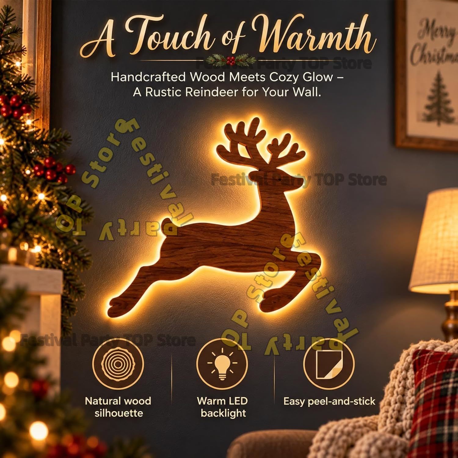 Leuchtende Rentier-Weihnachtsd – Outdoor Lighting Effects Bewertung und Preis